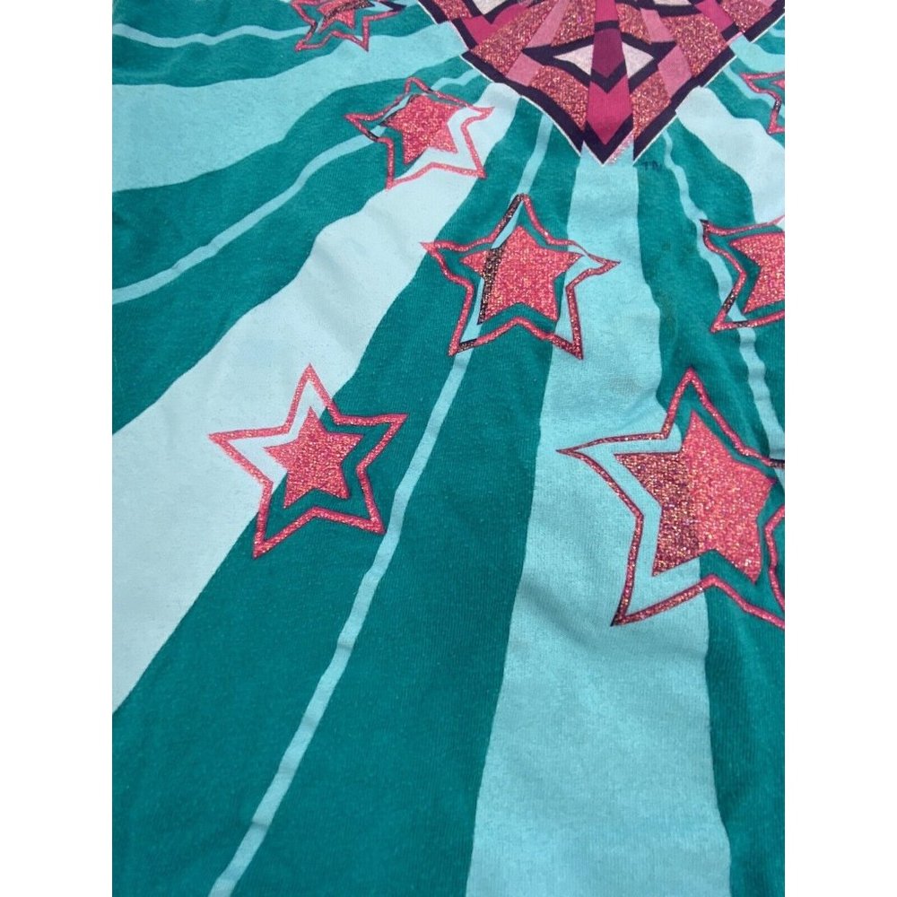 Girls Size 14 Large Teal Supergirl, Dc Comics Tee Shirt Stars Casual School - Picture 4 of 10